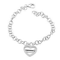 Pulsera Marcello Pane Mujer Letters in Plata Zirconia BRYL 007 B - BRYL 007 B